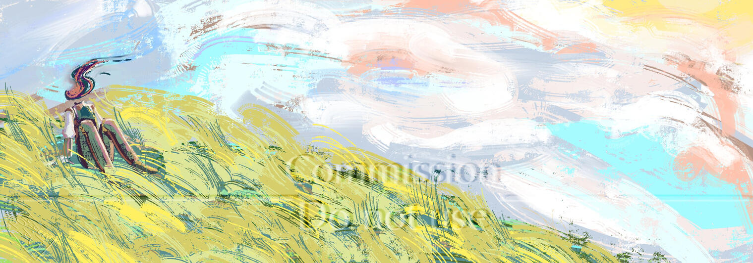 комиш абстракция фон+персонаж